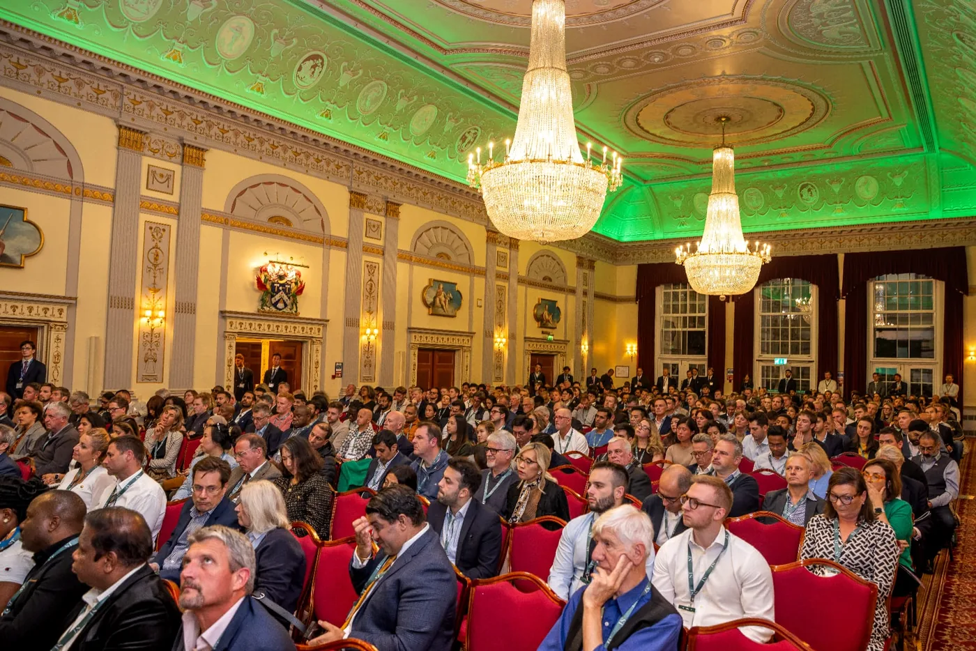 Audience seated before the stage at the Sustainable Startup Investment Summit